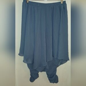Elegant Blue Chiffon Skirt with leggings Bohemian Beach Festival Summer